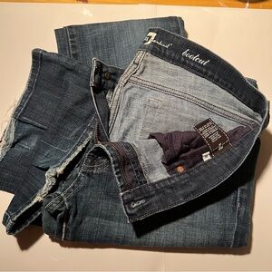 7 For All Mankind Women's Dark Blue Boot Cut Jeans